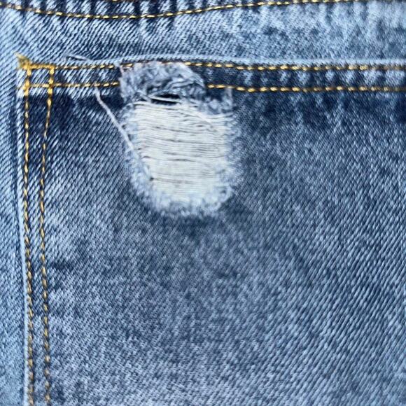 Y2k pink lace up distressed denim - Picture 4 of 4